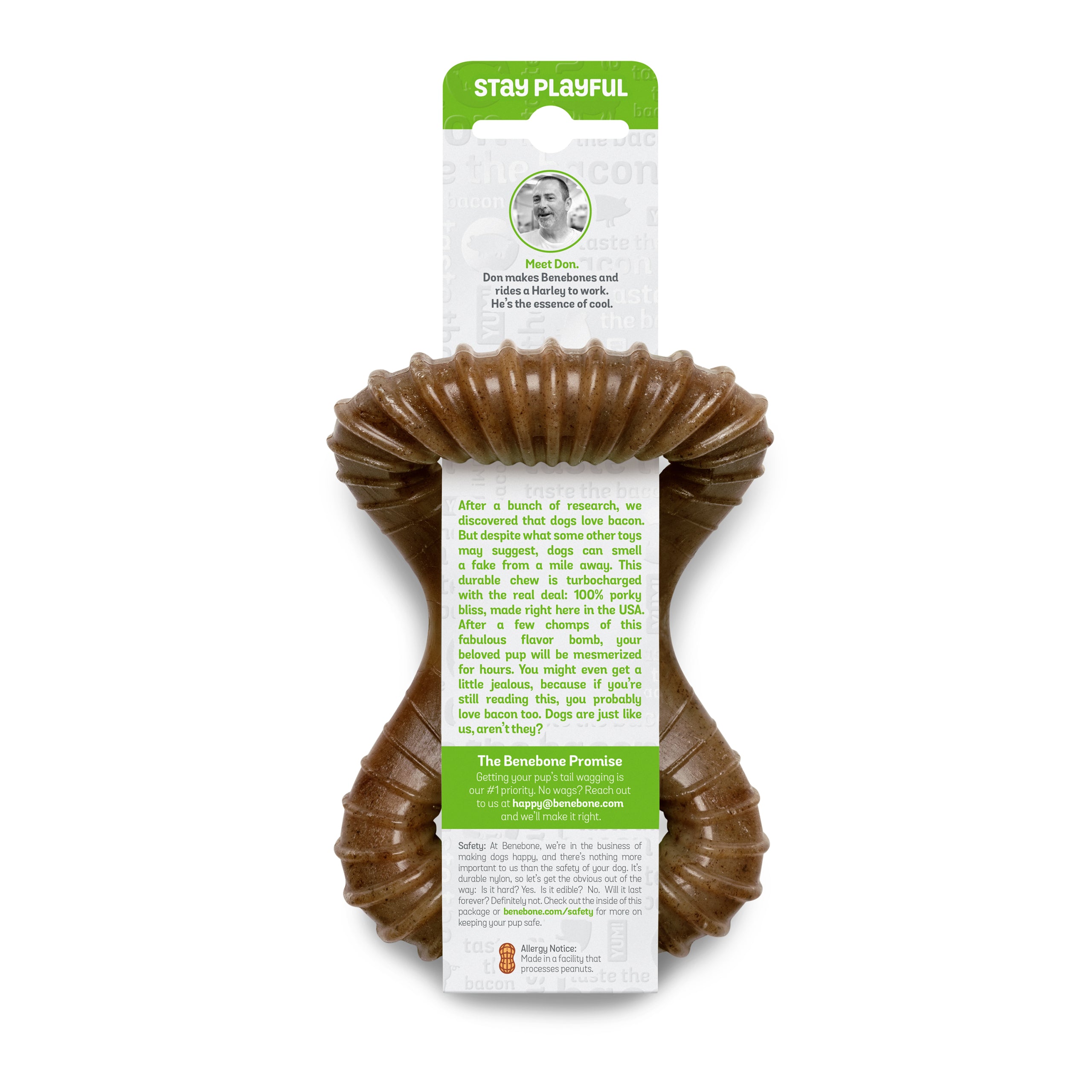 Benebone – Bacon Dental Dog Chew Toy